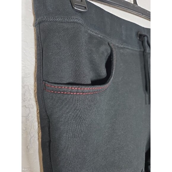 True Religion Sweatpants Mens L Black Drawstring Joggers Zipper Pockets - Picture 2 of 7